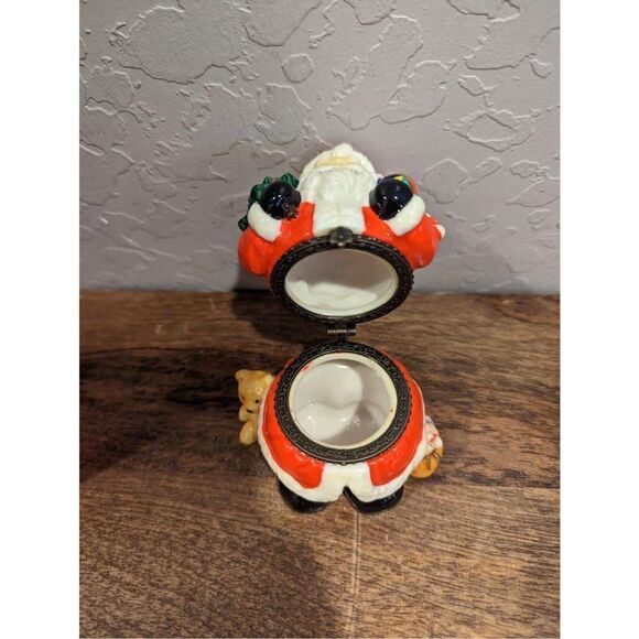 Porcelain Hinged Box  - Kurt Adler Santa - Picture 3 of 3